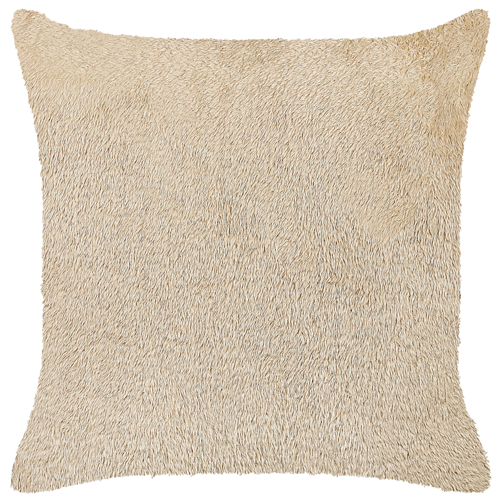 Cuscino decorativo in poliestere beige 45 x 45 cm in stile boho con imbottitura