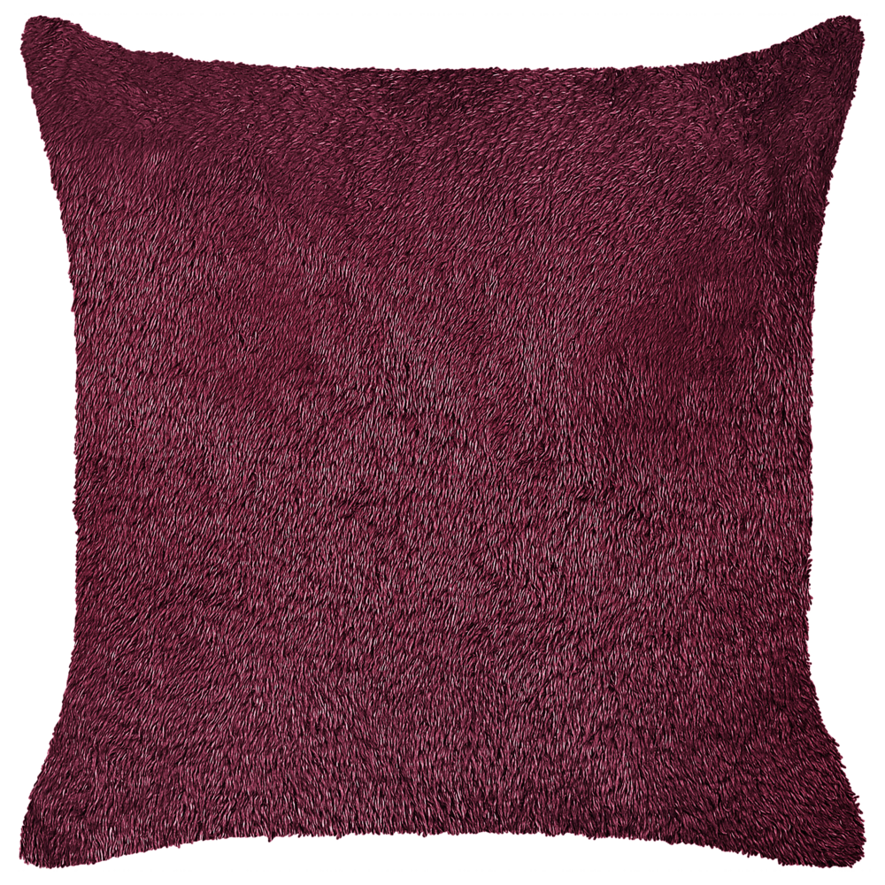 Cuscino decorativo in poliestere bordeaux 45 x 45 cm in stile boho con imbottitura