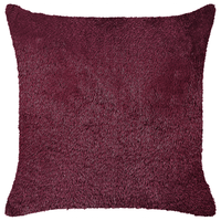 Cuscino decorativo in poliestere bordeaux 45 x 45 cm in stile boho con imbottitura