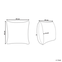 Cuscino decorativo in cotone verde chiaro 45 x 45 cm con frange stile boho con imbottitura