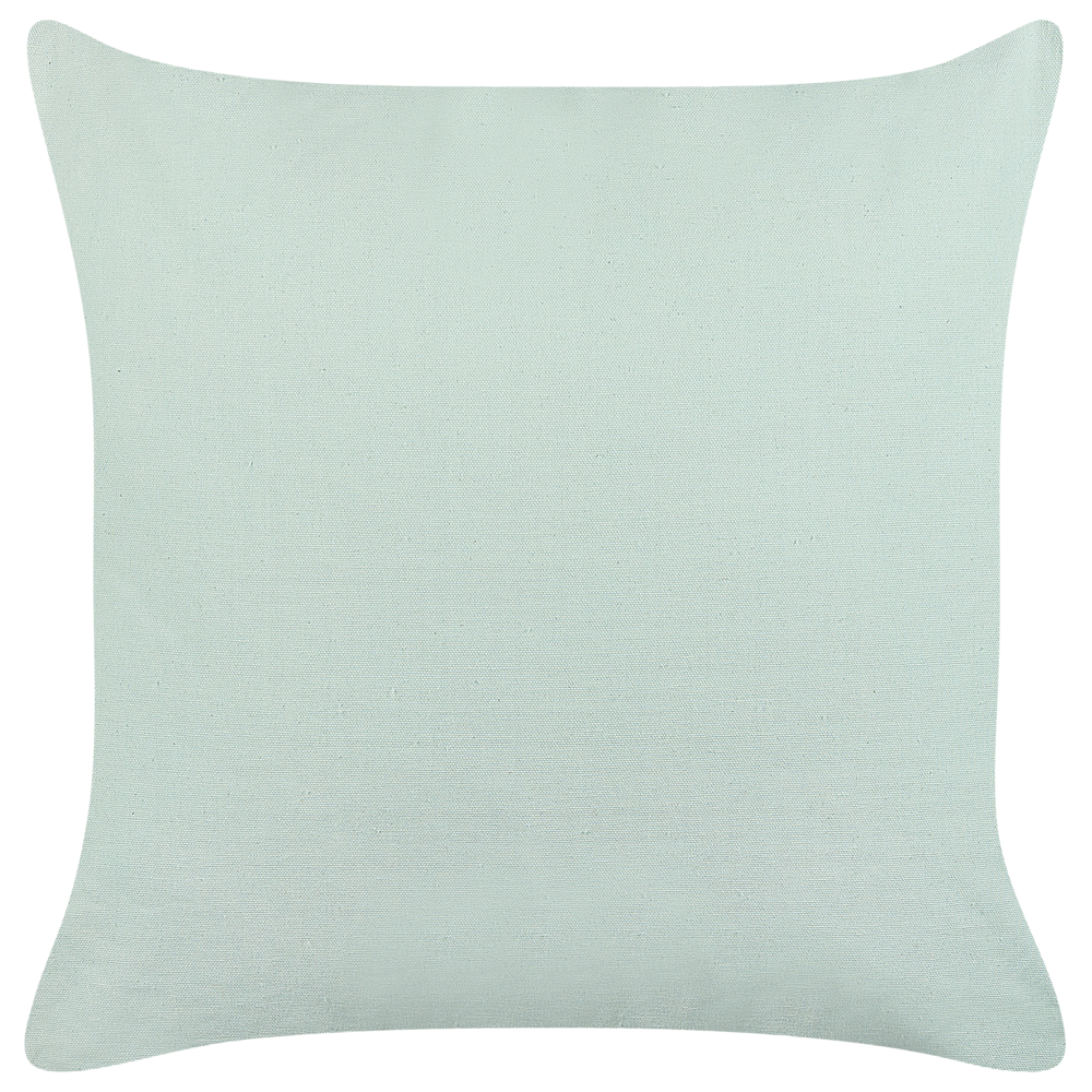 Set di 2 cuscini decorativi in cotone verde chiaro 45 x 45 cm con nappe stile boho con imbottitura