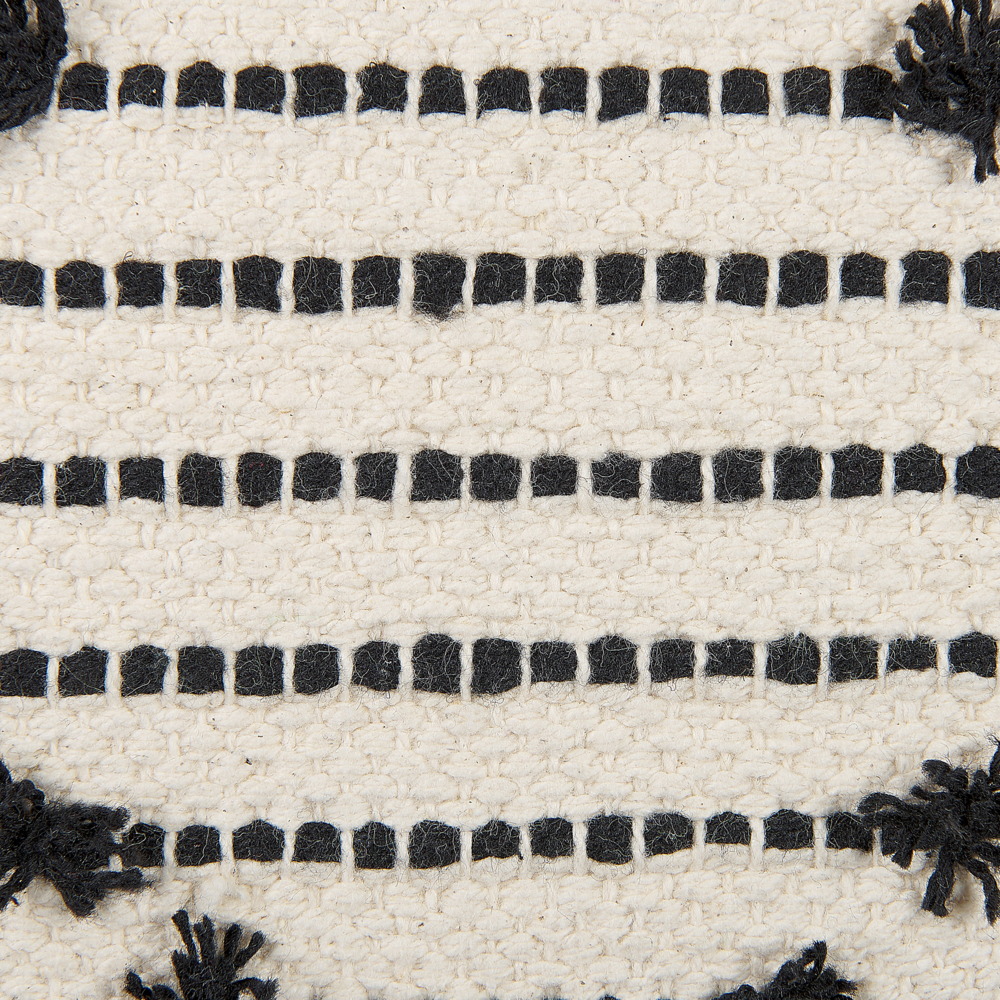 Set di 2 cuscini decorativi in cotone beige 45 x 45 cm motivo geometrico stile boho con imbottitura