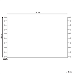 Tappeto da soggiorno cotone beige e nero motivo astratto 160 x 230 cm nappe soggiorno camera da letto divano