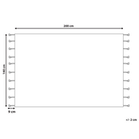 Tappeto beige e nero in cotone 140 x 200 cm rettangolare con nappe motivo geometrico stile boho per soggiorno camera da letto