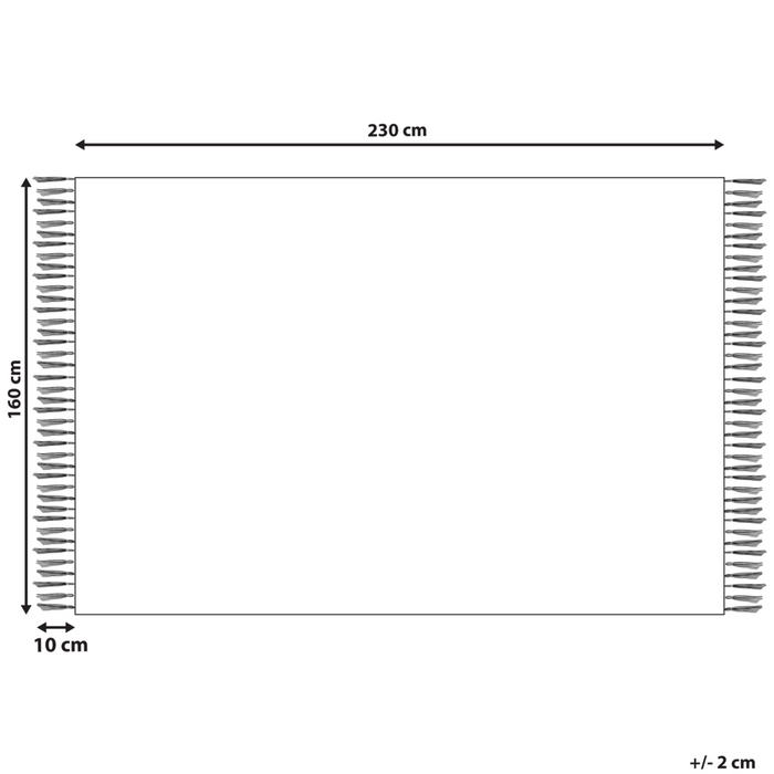 Tappeto in cotone beige e nero motivo azteco 160 x 230 cm camera da letto soggiorno