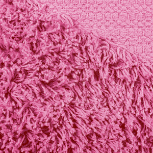 Set di 2 cuscini decorativi in cotone rosa 45 x 45 cm federa boho trapuntata a motivi geometrici solidi