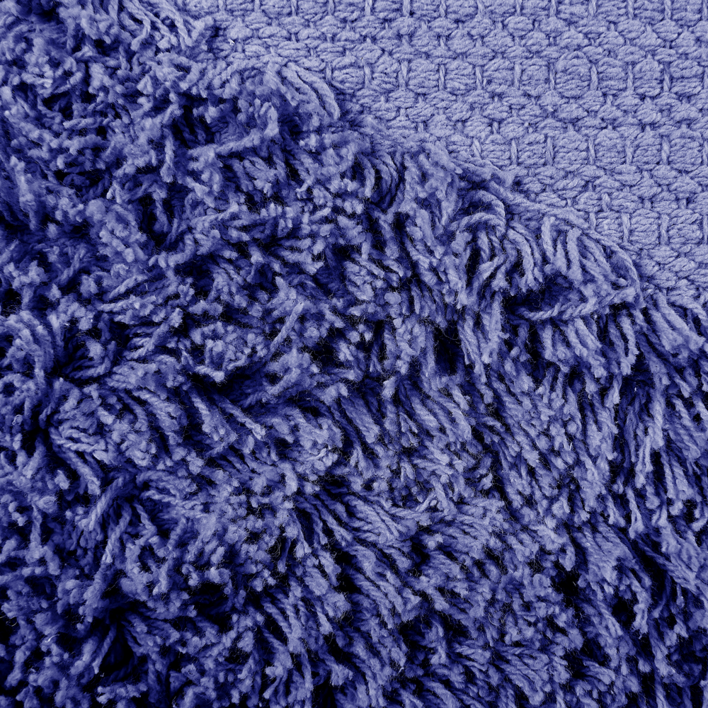 Set di 2 cuscini decorativi viola cotone 45 x 45 cm solido motivo geometrico trapuntato Boho cuscino