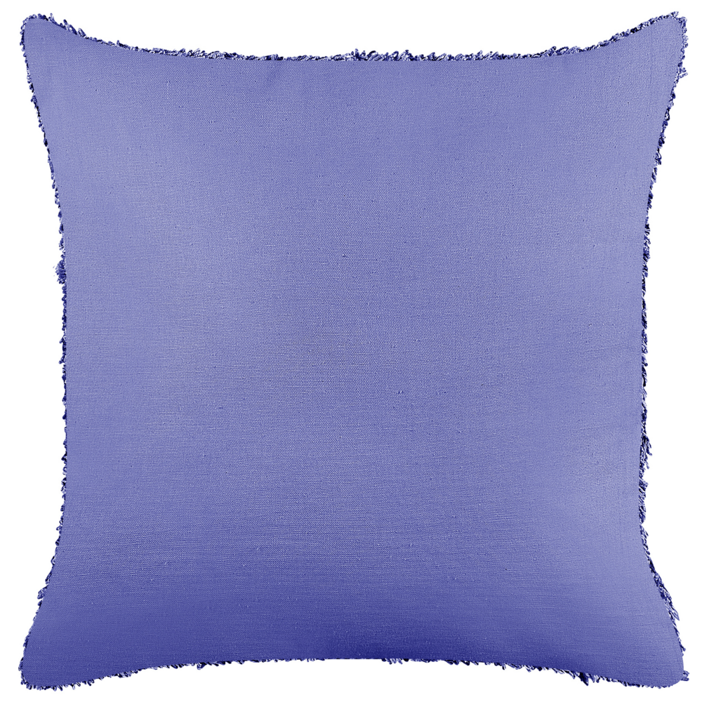 Cuscino decorativo in cotone viola 45 x 45 cm tinta unita motivo geometrico trapuntato federa boho