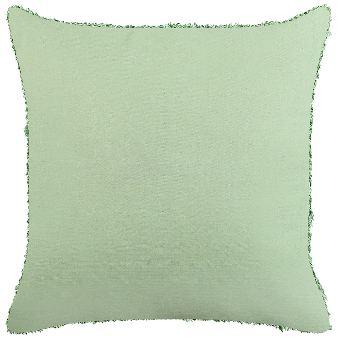 Set di 2 cuscini decorativi in cotone verde 45 x 45 cm tinta unita motivo geometrico trapuntato federa boho