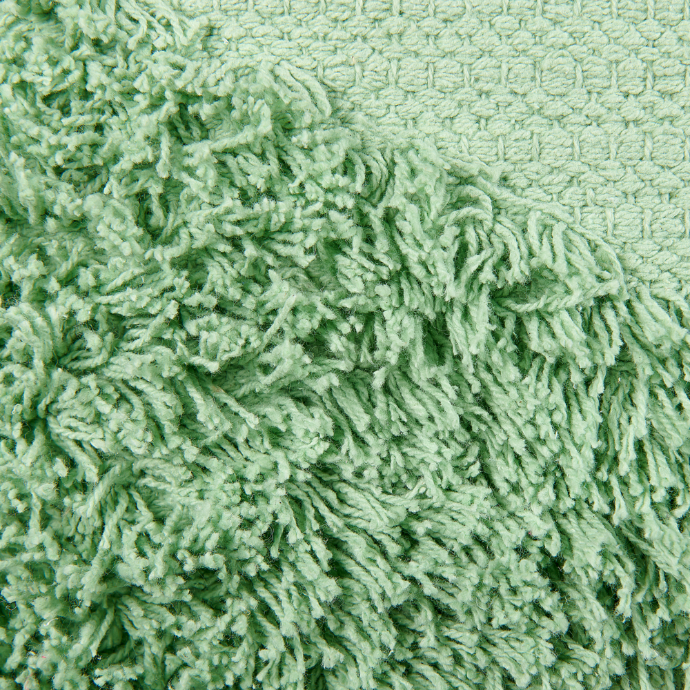 Set di 2 cuscini decorativi in cotone verde 45 x 45 cm tinta unita motivo geometrico trapuntato federa boho