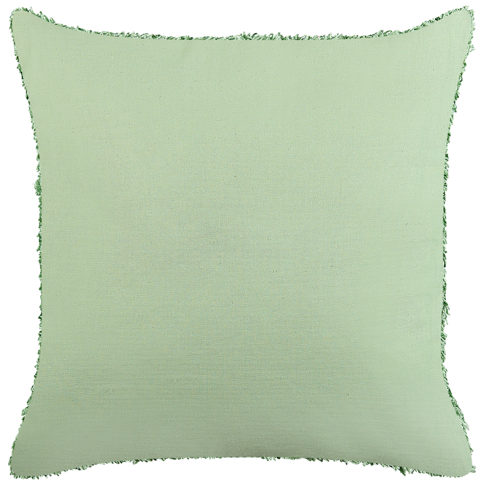 Cuscino decorativo in cotone verde 45 x 45 cm tinta unita motivo geometrico trapuntato federa boho