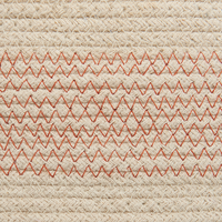 Set di 2 cestini beige chiaro con tessuto di cotone a righe rosa con coperchio boho accessori per la conservazione