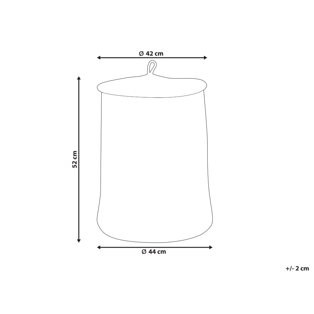 Cestino in tessuto di cotone nero con accessori per la conservazione del coperchio boho
