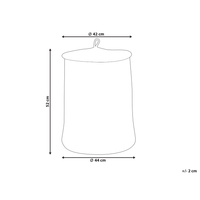 Cestino in tessuto di cotone nero con accessori per la conservazione del coperchio boho