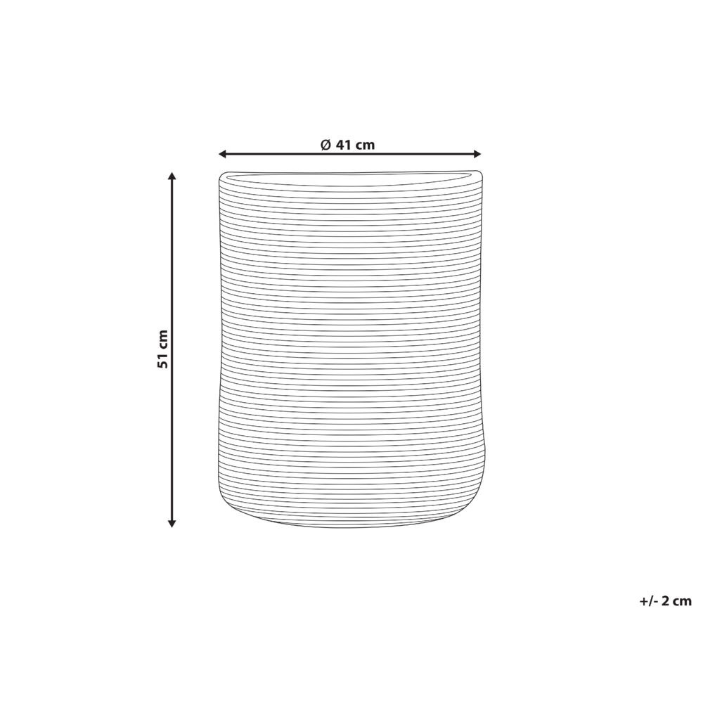 Cesto beige con accessori in tessuto di cotone fantasia a righe nere per la conservazione boho