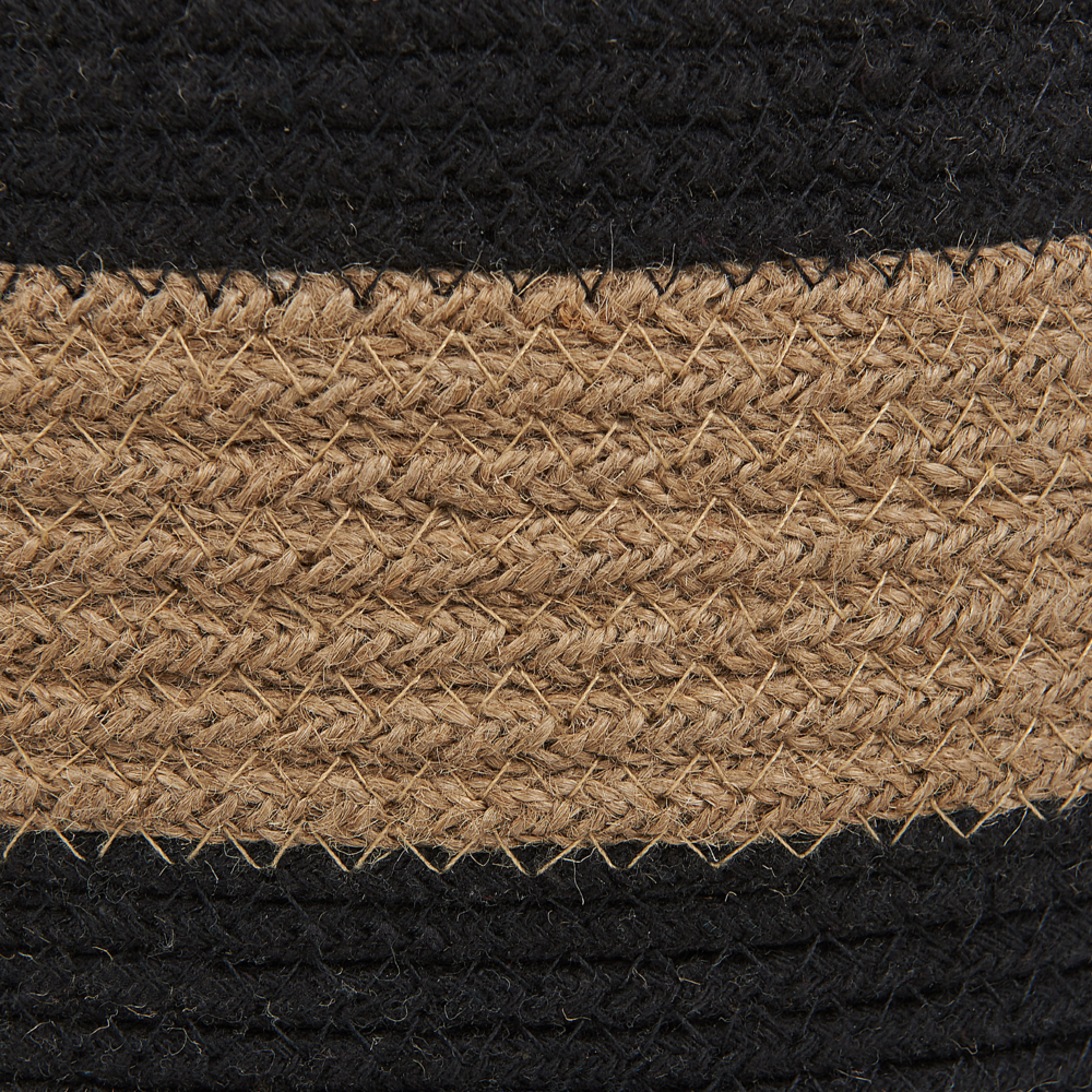 Set di 2 cestini in iuta beige e nero con motivo a strisce Accessori per la conservazione Boho