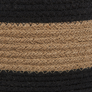 Set di 2 cestini in iuta beige e nero con motivo a strisce Accessori per la conservazione Boho