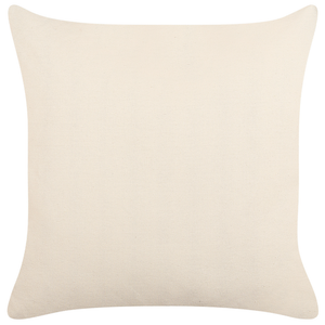 Cuscino decorativo toppe in cotone nero e beige 45 x 45 cm con imbottitura accessori decorativi soggiorno camera da letto