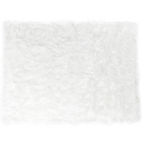 Coperta morbida in tessuto sintetico bianco 150 x 200 cm camera da letto salotto soggiorno