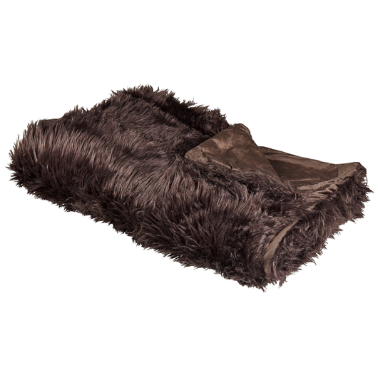 Coperta in morbida pelliccia sintetica marrone 150 x 220 cm camera da letto salotto soggiorno
