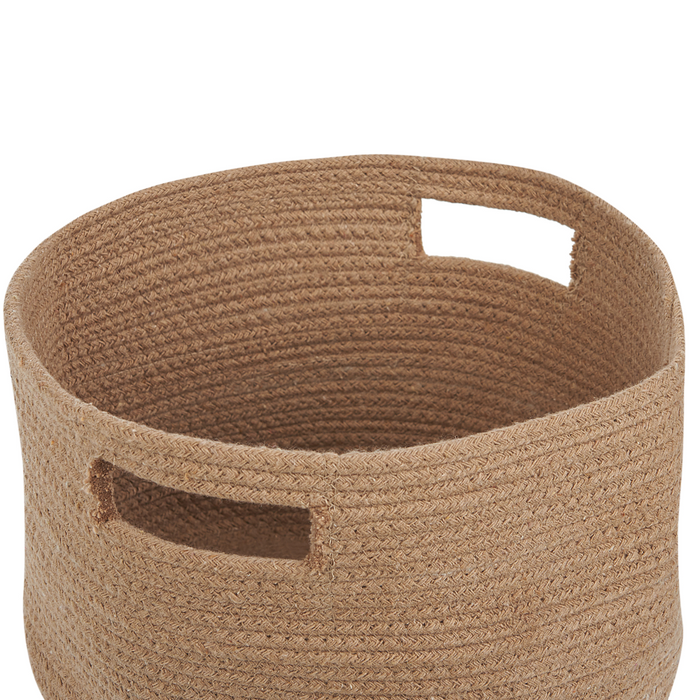 Set di 2 cesti in iuta beige stile boho interno esterno