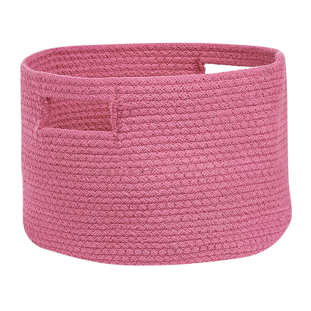 Set di 2 cesti in cotone intrecciato rosa boho interno esterno