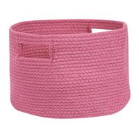 Set di 2 cesti in cotone intrecciato rosa boho interno esterno