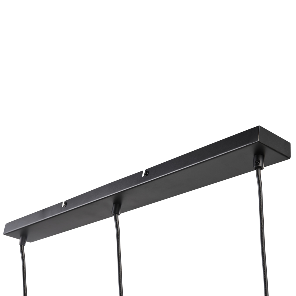 Lampada a sospensione moderna metallo ottone e nero paralumi rotondi a 3 fuochi 97 cm soggiorno cucina sala da pranzo camera da letto