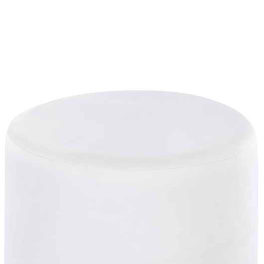 Poggiapiedi rotondo velluto bianco e oro toletta sgabello glam sgabello