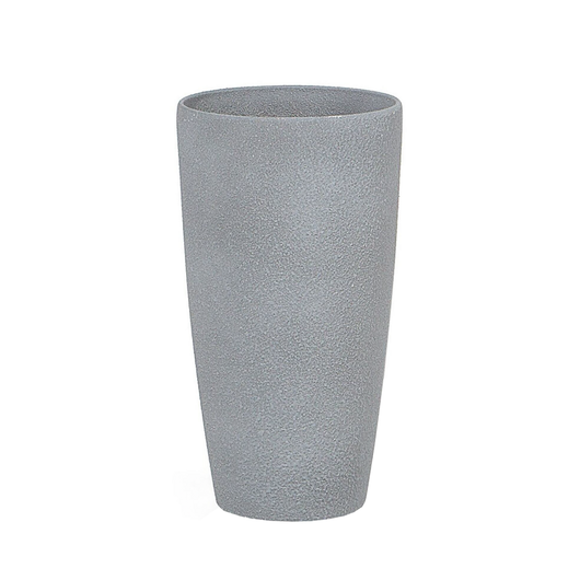 Set di 2 vasi polvere di pietra grigio 23 cm coppia di fioriere accessori decorativi per interni e esterni moderni e minimalisti