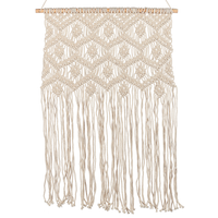 Decorazione da parete macramè beige cotone fatta a mano boho arte da parete per soggiorno camera da letto camera dei bambini