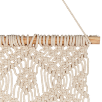 Decorazione da parete macramè beige cotone fatta a mano boho arte da parete per soggiorno camera da letto camera dei bambini