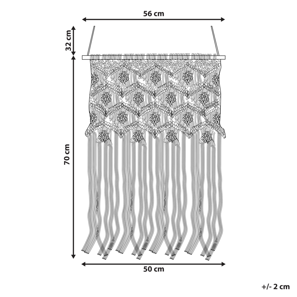 Decorazione da parete macramè beige cotone fatta a mano boho arte da parete per soggiorno camera da letto camera dei bambini