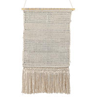 Decorazione murale in cotone beige fatto a mano con nappe arte da parete boho per soggiorno camera da letto camera dei bambini