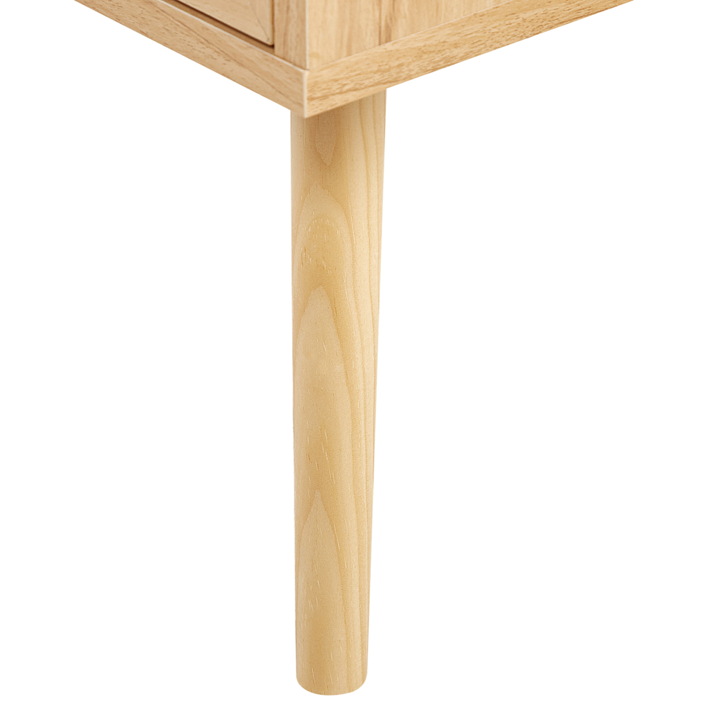 Comodino in rattan marrone chiaro con 2 cassetti in stile boho minimalista camera da letto