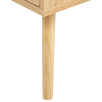 Comodino in rattan marrone chiaro con 2 cassetti in stile boho minimalista camera da letto