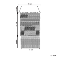 Decorazione murale in cotone beige fatto a mano con nappe arte da parete boho per soggiorno camera da letto camera dei bambini