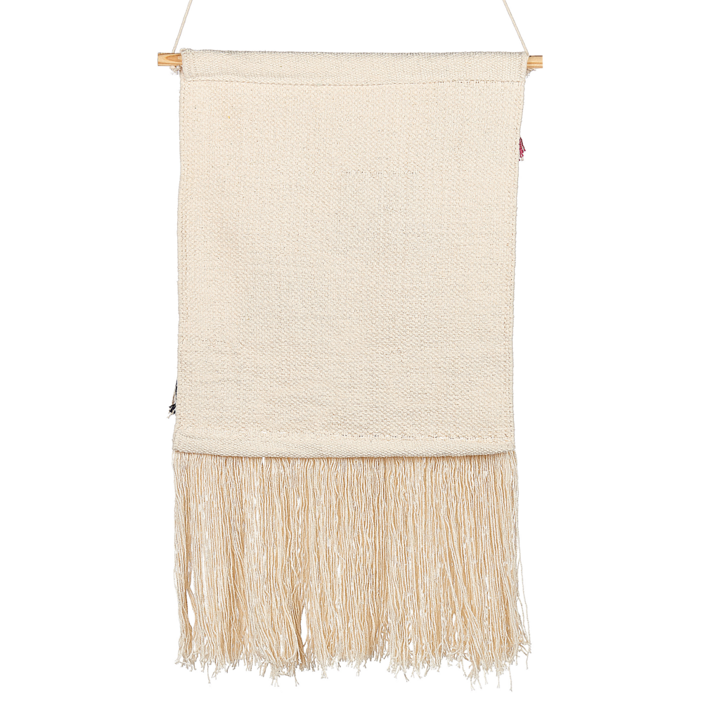 Decorazione murale in cotone beige fatto a mano con nappe arte da parete boho per soggiorno camera da letto camera dei bambini