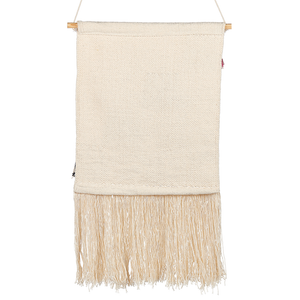 Decorazione murale in cotone beige fatto a mano con nappe arte da parete boho per soggiorno camera da letto camera dei bambini