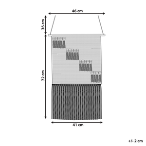 Decorazione murale in cotone beige fatto a mano con nappe arte da parete boho per soggiorno camera da letto camera dei bambini
