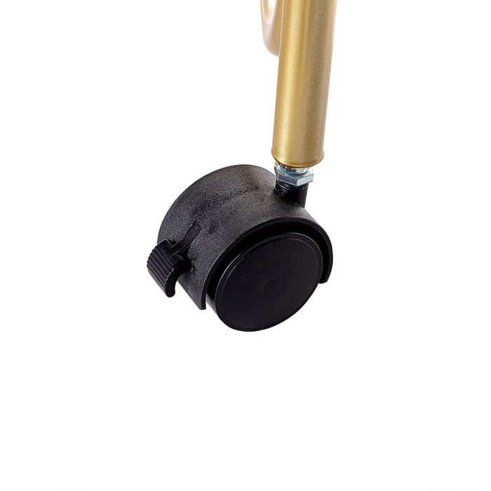 Carrello Portaoggetti per Bagno 3 Cestelli in Metallo Dorato con Ruote