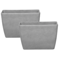 Set di 2 vasi per piante polvere di pietra grigio chiaro 60 x 27 cm accessori per interni e interni moderni e minimalisti
