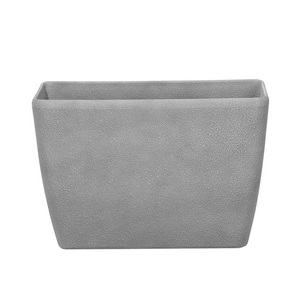 Set di 2 vasi per piante polvere di pietra grigio chiaro 60 x 27 cm accessori per interni e interni moderni e minimalisti