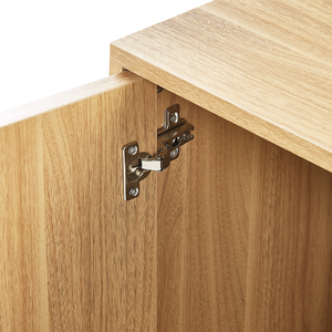 Comodino in rattan marrone chiaro con cassetto vano portaoggetti e 2 sportelli in stile boho minimalista camera da letto