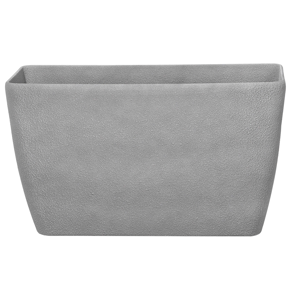Set di 2 vasi per piante polvere di pietra grigio chiaro 74 x 32 cm accessori per interni e interni moderni e minimalisti