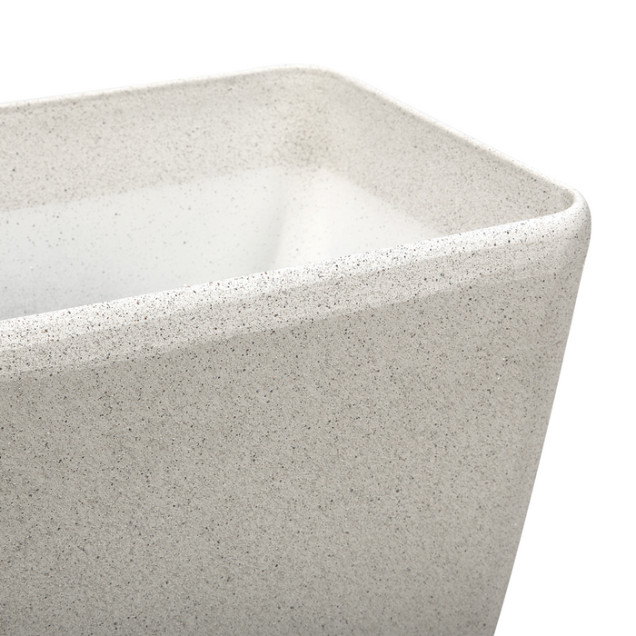 Set di 2 vasi per piante polvere di pietra beige chiaro 74 x 32 cm accessori per interni e interni moderni e minimalisti