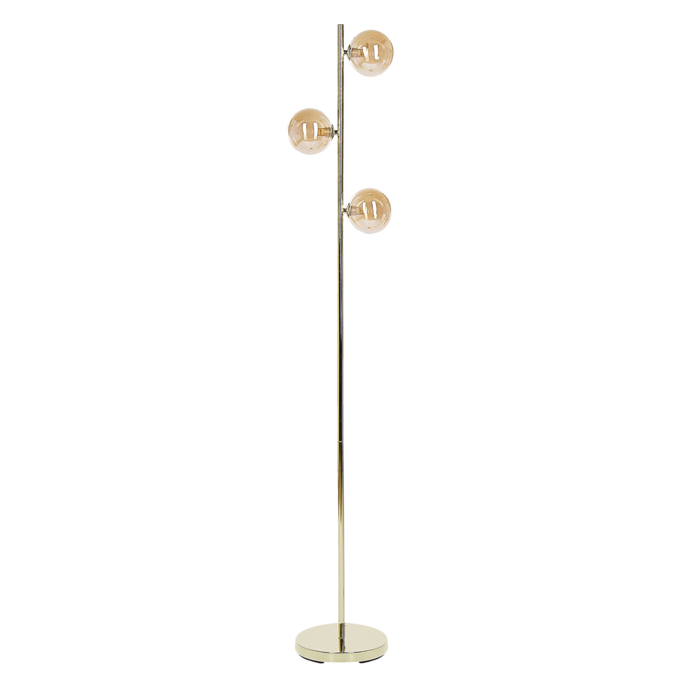 Lampada da terra in metallo con 3 luci metallo oro chiaro soggiorno camera da letto moderno contemporaneo