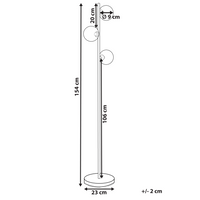 Lampada da terra in metallo con 3 luci metallo oro chiaro soggiorno camera da letto moderno contemporaneo
