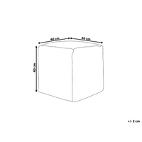 Pouf in cotone rosso blu arancione 40 x 40 cm imbottitura in EPS riciclato fatto a mano soggiorno boho