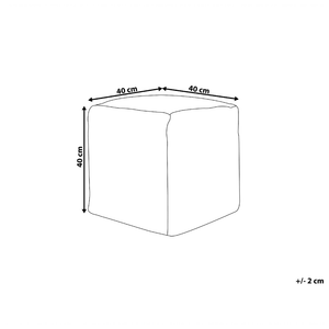 Pouf in cotone rosso blu arancione 40 x 40 cm imbottitura in EPS riciclato fatto a mano soggiorno boho